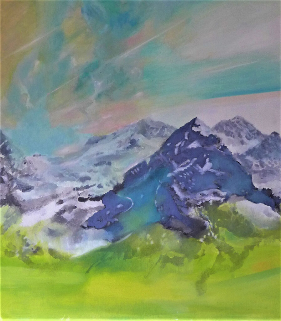 Berg 2, 80 x 80 cm, Öl auf Leinwand, 2018