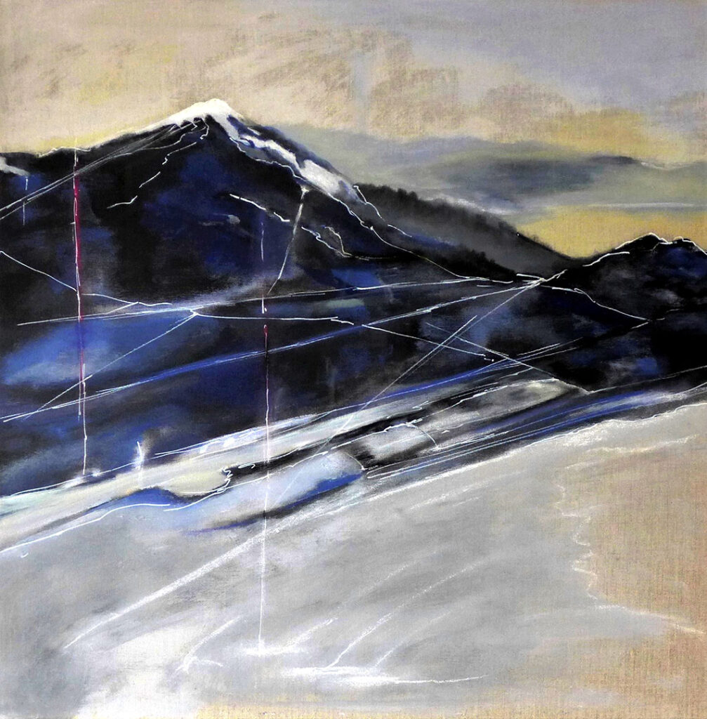 Berg 5, 80 x 80 cm, Öl auf Leinwand, 2018