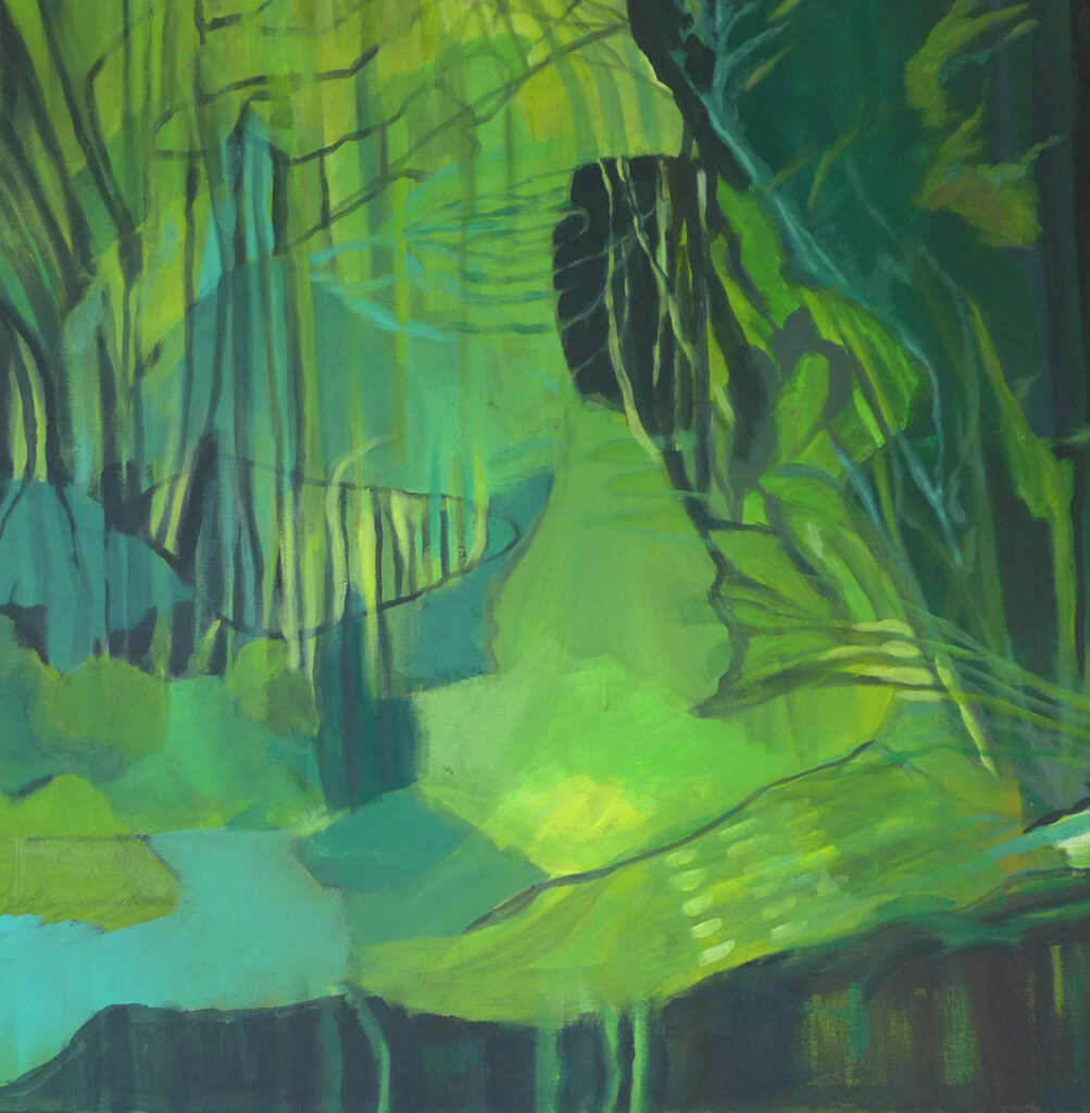 Unaufgeräumter Wald, 80 x 80 cm, Acryl auf Leinwand, 2019